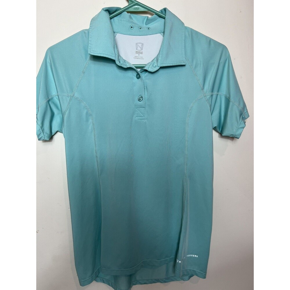 Noble Outfitters Polo Shirt Short Sleeve Performance Women's Size Medium aqua